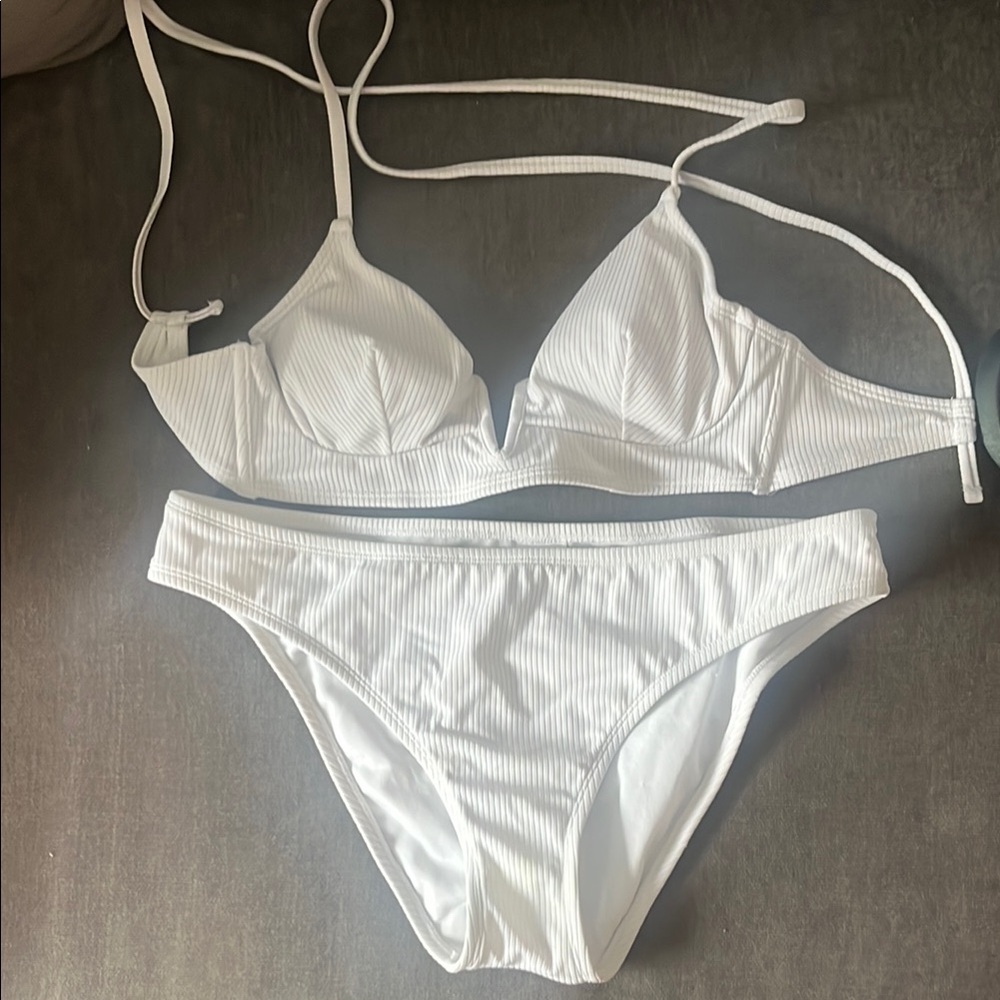 Shade & Shore White Bikini Set Timeless Swimwear